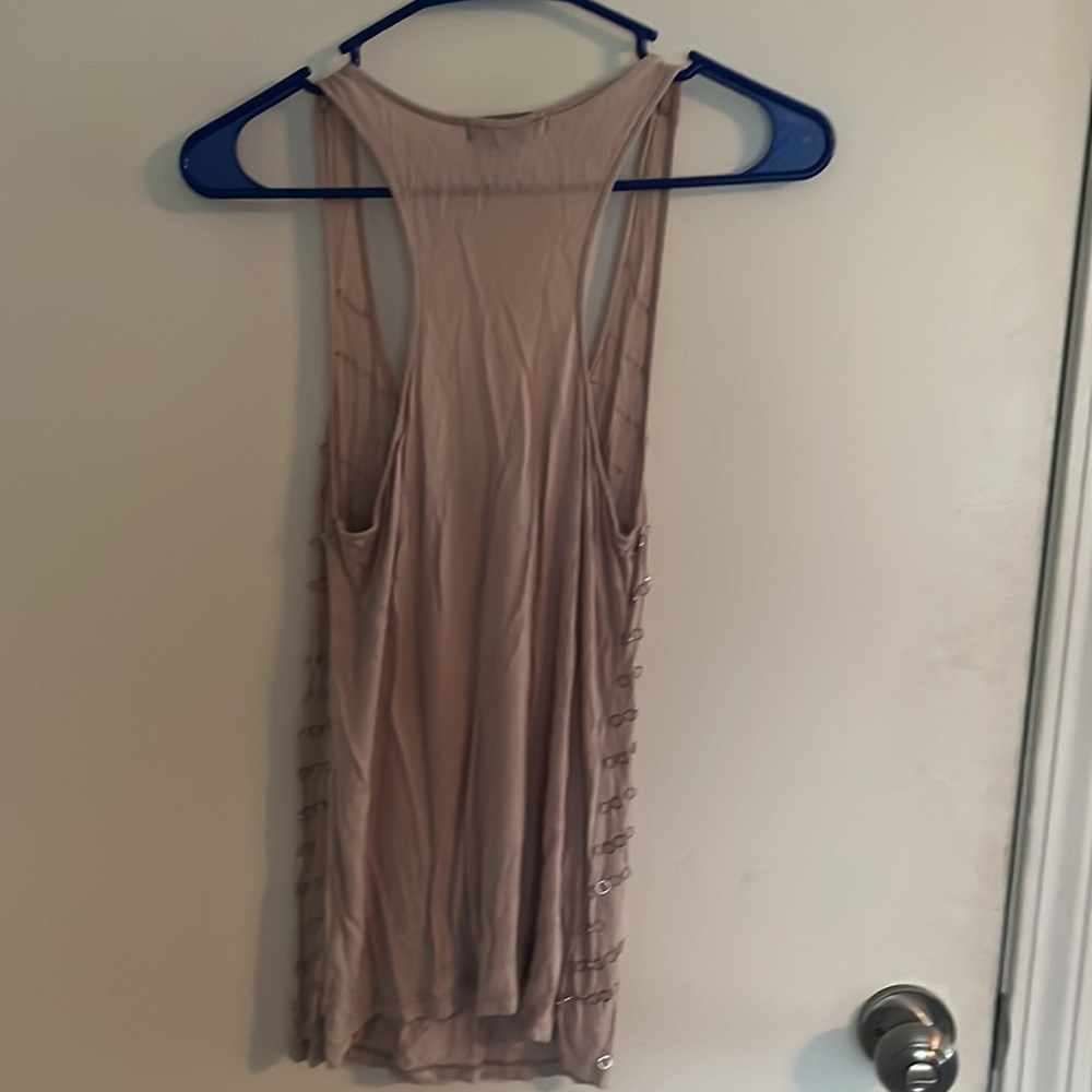 Cute detailed silky tank dusty gray/purple - Picture 3 of 3